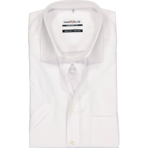 MARVELIS comfort fit overhemd - korte mouw - wit - Strijkvrij - Boordmaat: 39