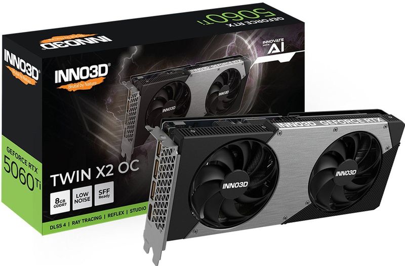 INNO3D - GeForce RTX 5060 Ti TWIN X2 OC - Videokaart - 8GB - GDDR7 - PCIe 5.0