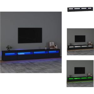 vidaXL tv-meubel - 270x35x40 cm - Met RGB LED-verlichting - zwart - bewerkt hout - vidaXL - Kast