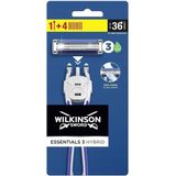 Wilkinson Sword - Essentials 3 Hybrid - Scheerapparaat met 4 Vervangbare Mesjes