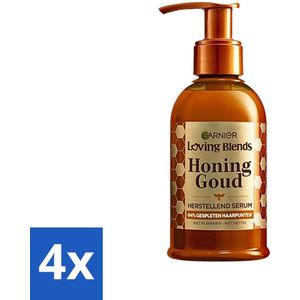 Garnier - Loving Blends Honing Goud - Herstellend Haarserum - Beschadigd & Breekbaar Haar - 115 ml - Voordeelverpakking - 4 stuks