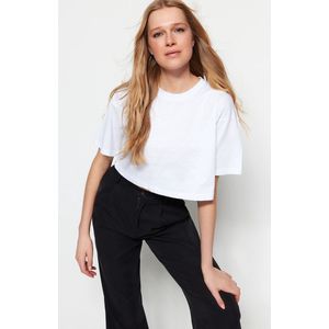 Trendyol TWOSS23TS00038 Volwassenen Vrouwen T-shirt - Wit