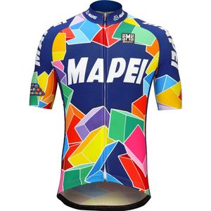 Retro Mapei fietsshirt met korte mouwen en volledige rits - M