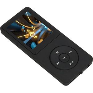 Sportmuziekspeler 18 Inch Scherm Ebook 64GB Uitbreidbare Ondersteuning Opname met FM-radio voor Reizen - Zwart .