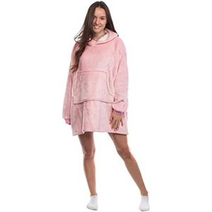 Zachte Oversized Dekenpullover met Sherpa voering en Kangoeroezak