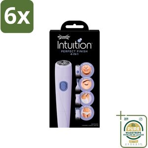Wilkinson Sword - Trimmer - Intuition Perfect Finish 4-in-1 - Gezicht en Lichaam - 1 scheerapparaat - Voordeelverpakking - 6 stuks - Wenkbrauwtrimmer - Ontharingsapparaat