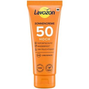Zonnecrème SPF 50 Hoog - Lavozon | 100 ml - Factor 50 | Waterbestendig - Formule met vitamine E