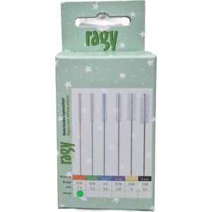 Ragy 2½mm (rood) - Interdentale Ragers - 25 stuks - maat XXS - plasticvrije verpakking