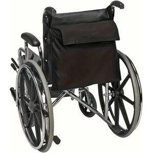 Rolstoeltas - Zwart - Waterdichte Tas voor Rolstoel - Grote Opbergtas Rolstoel - Scootmobiel tas - Rollator tas - Rolstoel tas voor Boodschappen - Achterkant