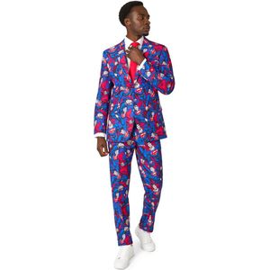 OppoSuits The Man of Steel - Mannen Pak - Heren Kostuum - Batman Halloween Outfit - Maat EU48