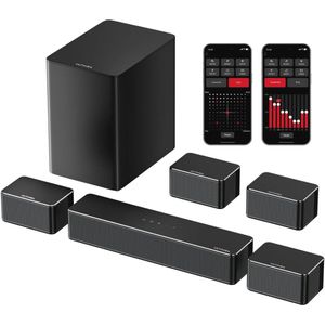 7.1 Soundbar voor TV met Draadloze Subwoofer en Virtueel Surround Geluid
