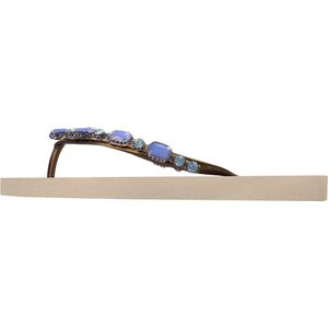 Uzurii Copa Cabana Blue Dames Slippers Sand |  Beige | Kunststof | Maat 37/38