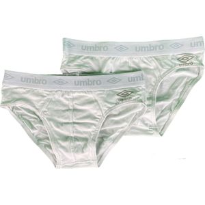 2 x Pack Umbro Heren basic slip, ondergoed, wit, maat M