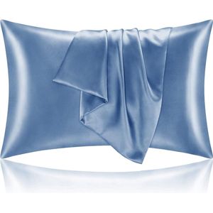 2-delige satijnen kussensloop - zacht en zijdeachtig bedkussen - envelopsluiting - anti-mijt en hypoallergeen - beschermt haar en huid tegen rimpels - 51x66cm