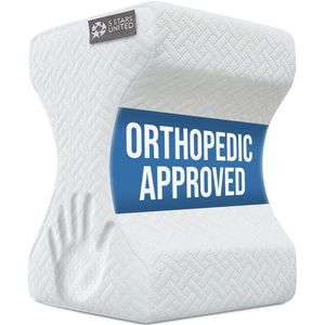 5 STAR UNITED - Memory Foam Kniekussen - Ergonomische Beenondersteuning - Wasbare Hoes
