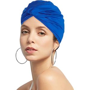 Tulband badmuts voor dames - Gehoorbeschermende badmuts - Antislip badmuts - Retro badmuts - Meisjes badmuts - Elastische badmuts - Zomer badmuts lang en kort haar - One size