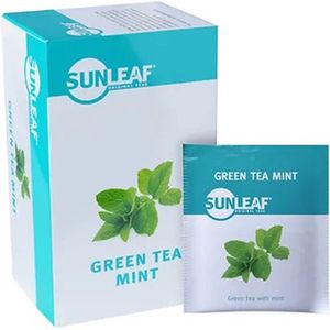 Sunleaf Thee - Green Tea Mint - Groene Thee Munt - 4 x 25 stuks