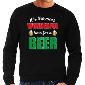 Grote maten wonderful beer foute Kerst bier sweater - zwart - heren - Kerst trui / Kerst outfit / drank Kersttrui XXXL