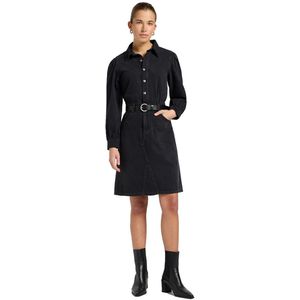 Lee - 112370995 - Lang Mouw Jurk - Zwart - A-lijn