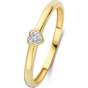 Isabel Bernard - Rivoli Amore - Stacking Ring - 14 Karaat Goud - Zirkonia Steentje