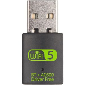 Dual Band USB WiFi Bluetooth Adapter tot 600Mbps voor PC en Laptop