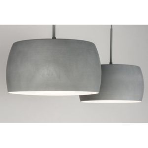 Lumidora Hanglamp 72400 - ZWEEDS - 2 Lichts - E27 - Betongrijs - Metaal