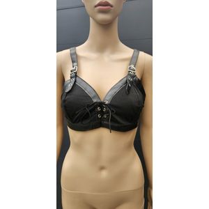 Verstelbare Steampunk Top met Veterdetail - 3XL (Cup 95 B/C)