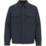 WE Fashion - Overshirt - Blauw - Boxy Pasvorm - Lange Mouwen