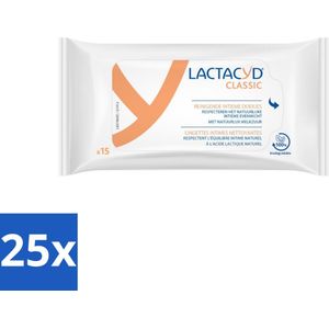Lactacyd Tissues Verzorgend 15 stuks per verpakking - Bulkverpakking - 25 stuks