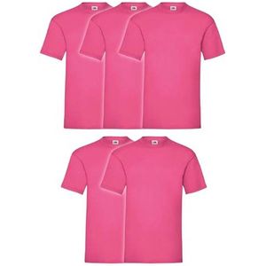 Set van 5 Unisex T-shirts met Gratis Gymtas