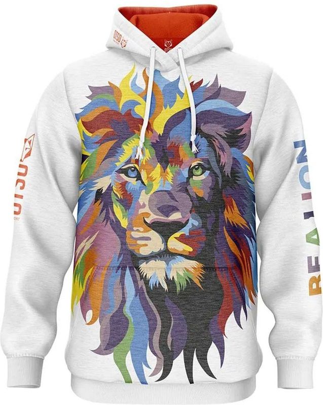 Otso Be A Lion Hoodie Wit S Man,Vrouw