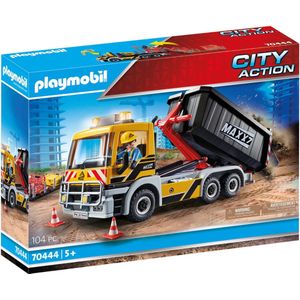 PLAYMOBIL City Action Vrachtwagen met wissellaadbak - 70444