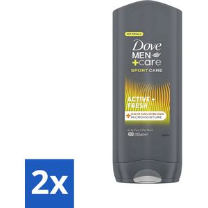 Dove - Douchegel - Men+ Care Active Fresh - Verfrissend en langdurige bescherming - 400 ml - Voordeelverpakking - 2 stuks