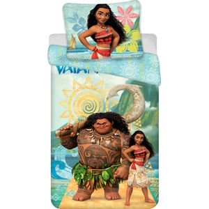Disney Vaiana Dekbedovertrek, Maui - Eenpersoons - 140 x 200 + 70 x 90 cm - Katoen