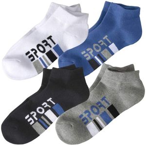 ATLAS FOR MEN - 4 paar sokken met sportief jacquardmotief - Heren - Verkrijgbaar in grote maten - 39/42
