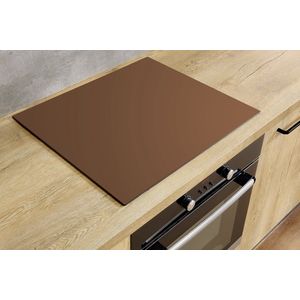 Inductiebeschermer - Beige Bruin - 81x52 cm - Inductiebeschermer - Inductie Afdekplaat Kookplaat - Inductie Mat - Anti-Slip - Keuken Decoratie - Keuken Accessoires