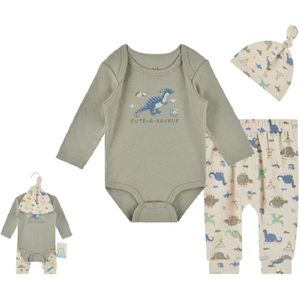 baby kledingset 3 stuks, romper, broek, en mutsje, maat 56, 0-3 maanden 60% katoen