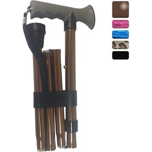 Verstelbare Opvouwbare Wandelstok met Gel Handvat voor Comfort en Stabiliteit