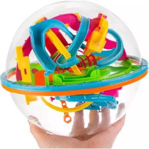 Playos® - 3D-Doolhofspel - 138 Obstakels - Ø18cm - Breinbreker - 3D Maze - Leerpuzzel - Educatief Speelgoed - Sinterklaas