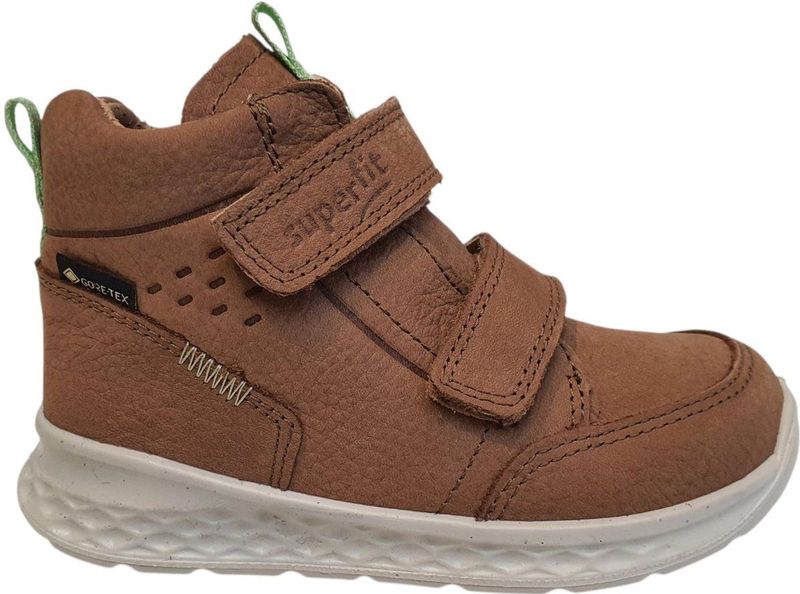 Superfit Baby Jungen BREEZE leicht gefütterte Gore-Tex Sneaker, BRAUN/HELLGRÜN 3020