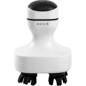 Hoofdhuidmassage - Scalp Massager - Massageapparaat - Hoofdmassage - Bevorderd de Bloedsomloop - Stimuleert de Haargroei - Siliconen Massagekoppen - Doeltreffende Massage - Merk: BX Fitness® - Kleur: Wit