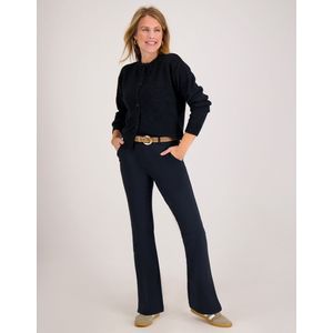 Je m'appelle Travelstof Dames Broek Flared Met stretch - Blauw - Maat XXL