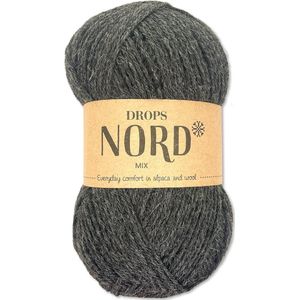 Sokkenwol voor Breien in Donkergrijs - 50g Alpacawol Mix