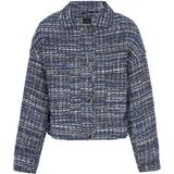 DreiMaster - Classic Collectie - Jas - Cropped - Boucle Stof - Gemêleerd Patroon