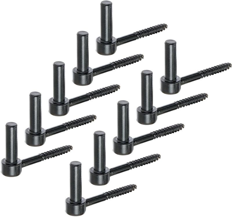 Alberts - Opschroefscharnieren - Zwart - 10x - Lengte 105 mm - J-haak