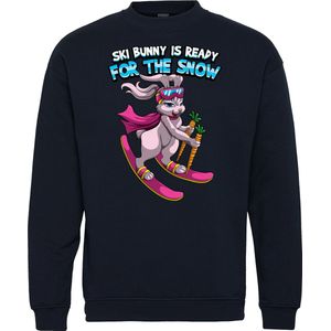 Sweater Ski Bunny Is Ready | Apres Ski Verkleedkleren | Fout Skipak | Apres Ski Outfit | Navy | maat 3XL