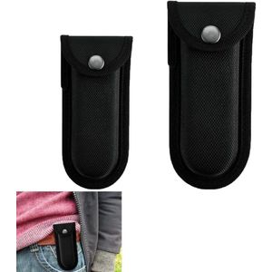 Zakmessentas voor messen en riemen - Survival, wandelen, bergbeklimmen - Zwart handgemaakt .
