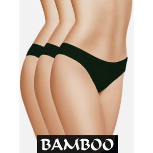 Bamboe - Dames Slips - Zwart - Set van 3 stuks