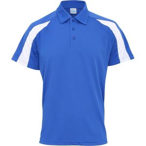 Awdis Gewoon Cool Mens Korte Mouw Contrast Paneel Poloshirt (Koninklijk Blauw/Arctisch Wit)