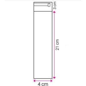 Cellofaan transparante zakjes  4x21 cm  met plakstrip ""MULTIPLAZA""  25 STUKS  transparant- verpakkingsmateriaal - verkoopverpakking - cadeauverpakking - traktatie - sieraden - verjaardag - feest